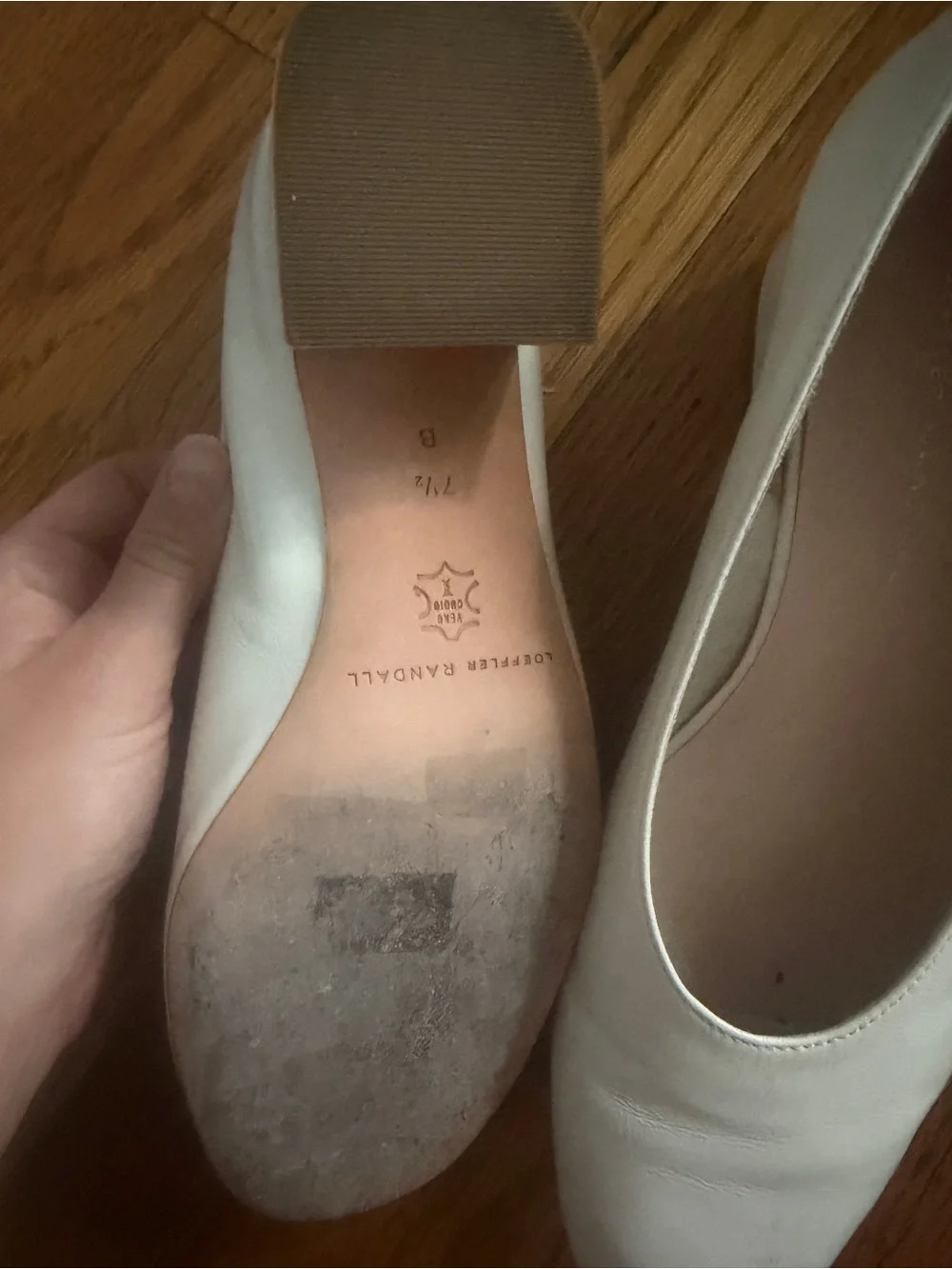 Elegant Cream Block Heel Pumps - Minimalist Women's Shoes